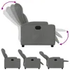 vidaXL Poltrona relax in tessuto grigio scuro Anteprima dell’immagine prodotto 4