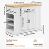 Wózek z wyspą kuchenną VEVOR, bar śniadaniowy 117 cm z Podgląd zdjęcia produktu 7
