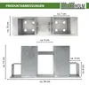4er Set Holzstapelhilfe feuerverzinkter Stahl 34x10x15 cm Produktbild-Vorschau 3