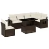 The Living Store 7-tlg. Garten-Sofagarnitur mit Kissen Produktbild-Vorschau 3