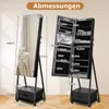 Schmuckschrank mit HD-Ganzkörperspiegel, Spiegelschrank mit Produktbild-Vorschau 5