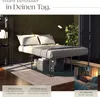 tectake® Bett Kyoto Belastbarkeit 250 kg, bodenschonende Produktbild-Vorschau 3
