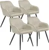Chaise MARILYN en velours - crème/noir, Lot de 4 Voir les images du produit 1