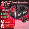 A marketing image showcasing a 21V lithium battery pack with text highlighting its features and specifications. Náhled obrázku produktu