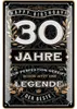 Blechschild 30 Schild Geburtstag, 30 JAHRE LEGENDE, Produktbild-Vorschau 1