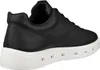 A black leather sneaker with a white sole is shown from a side-rear angle against a white background. Produktbild-Vorschau