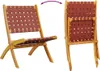 vidaXL Klapstoelen, 2 stuks, rode massief acaciahout en Productafbeelding-voorbeeld 7