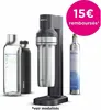 A Brita soda maker with accessories and promotional text. Produktbild-Vorschau