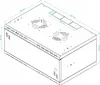 Rack Cabinet 19" 4U, 350mm, Metal Door, Gray Náhľad obrázku produktu 10