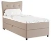 Boxspringbett, 90cm x 200cm, Grau, mit Bettkasten, Matratze Produktbild-Vorschau 2