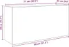 vidaXL Bad-Wandschrank Weiß 80x25x40 cm Holzwerkstoff Produktbild-Vorschau 8