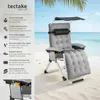 Chaise longue pliable CLOUD II avec pare-soleil - gris Voir les images du produit 2