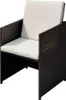 vidaXL Chaises de jardin 3 pcs Marron 56 x 52 x 87 cm Poly Voir les images du produit 1