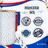 Seiletech.de Polyesterseil | 10mm | 70m | Weiss mit blau Produktbild-Vorschau 3