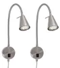 2 x LED flexibilní nástěnná lampa na čtení s vypínačem GU10 Náhled obrázku produktu 12