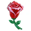 Folienballon Blume, Rose rot rosa, ca. 40 cm, für Produktbild-Vorschau 1