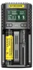 A Nitecore UMS2 USB charger with a battery inserted. Podgląd zdjęcia produktu