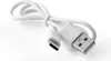 A white USB-C to USB-A cable is coiled on a white background. Produktbild-Vorschau