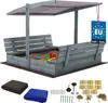 KOTARBAU® Sandkasten mit Dach 140x140 cm Holz mit Abdeckung Produktbild-Vorschau 1