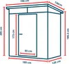 GFP Primeyard Casetta da giardino metallo 180x120x205 cm Anteprima dell’immagine prodotto 11