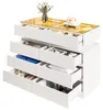 Credenza Merax, comò con vetro e illuminazione a LED, 8 Anteprima dell’immagine prodotto 8