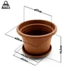 BigDean 4 Stück Blumentopf mit Untersetzer rund ø 20 cm Produktbild-Vorschau 3