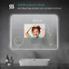 A child is posing in front of a fogged-up LED bathroom mirror with drawings on it, highlighting the anti-fog feature. Anteprima dell’immagine prodotto