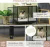 A collage of images showing a dog cage, its features, and a pug dog inside. Náhľad obrázku produktu