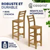 CASARIA® Set 4 Sgabelli Rustici in Legno con Schienale per Anteprima dell’immagine prodotto 12