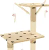 vidaXL Tiragraffi per gatti con colonne in sisal 138 cm Anteprima dell’immagine prodotto 10