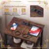 COSTWAY 2 noční stolky, noční skříňka s nabíjecí stanicí, 2 Náhled obrázku produktu 5
