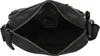 An open black leather crossbody bag. Anteprima dell’immagine prodotto
