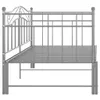 The Living Store Ausziehsofa Bettgestell Grau Metall 90x200 Produktbild-Vorschau 8