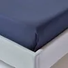 HOMESCAPES Prostěradlo bez gumy tmavě modré, hustota vláken Náhled obrázku produktu 3