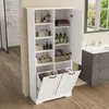 OKWISH Meuble de Salle de Bains - Armoire avec 4 Étagères Voir les images du produit 1