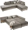 Federkern Ecksofa Doppelbett Dauerschläfer Bettkasten Couch Produktbild-Vorschau 1