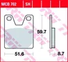 TRW Bremsbelagsatz MCB702 YZF-R1 RN01 Produktbild-Vorschau 2