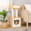 Katzenhaus mit Sisal, 2 Kissen, Spielzeugkugel - 35x35x81 Produktbild-Vorschau 2