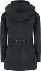 The back view of a black hooded jacket. Produktbild-Vorschau