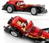A collage of two images showing a red and black LEGO DUPLO Cruella de Vil's car with minifigures inside. Voir les images du produit