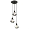 vidaXL Deckenleuchte mit Diamant-Design Schwarz 3 x E27 Produktbild-Vorschau 1