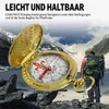 Taschenkompass Vintage Metall Gold klappbar 6,4×4,6×1,5 cm Produktbild-Vorschau 3