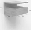 Lot de 2 tables de chevet murales avec tiroir pour la Voir les images du produit 9