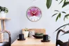 Holzuhr 25fi cm wanduhr - weiße Spitzen - pinke Blume Produktbild-Vorschau 4