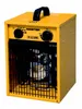 A yellow electric heater with a black handle and controls. Podgląd zdjęcia produktu