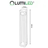 LUMILED LED Lampe de Chemin 12W Borne d'Extérieur 1140Lm Voir les images du produit 6