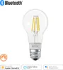 A single LED filament light bulb is shown against a white background, with various compatibility logos and text overlays. Produktbild-Vorschau