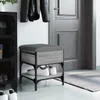 vidaXL Lavica na topánky sivá Sonoma 42x42x45 cm Materiál Náhľad obrázku produktu 3