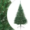 vidaXL Sztuczna pół choinka ze stojakiem Zielona 210 cm PVC Podgląd zdjęcia produktu 2