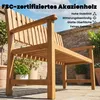 Outsunny Gartenbank 2-Sitzer Wetterfest Holzbank mit Produktbild-Vorschau 4